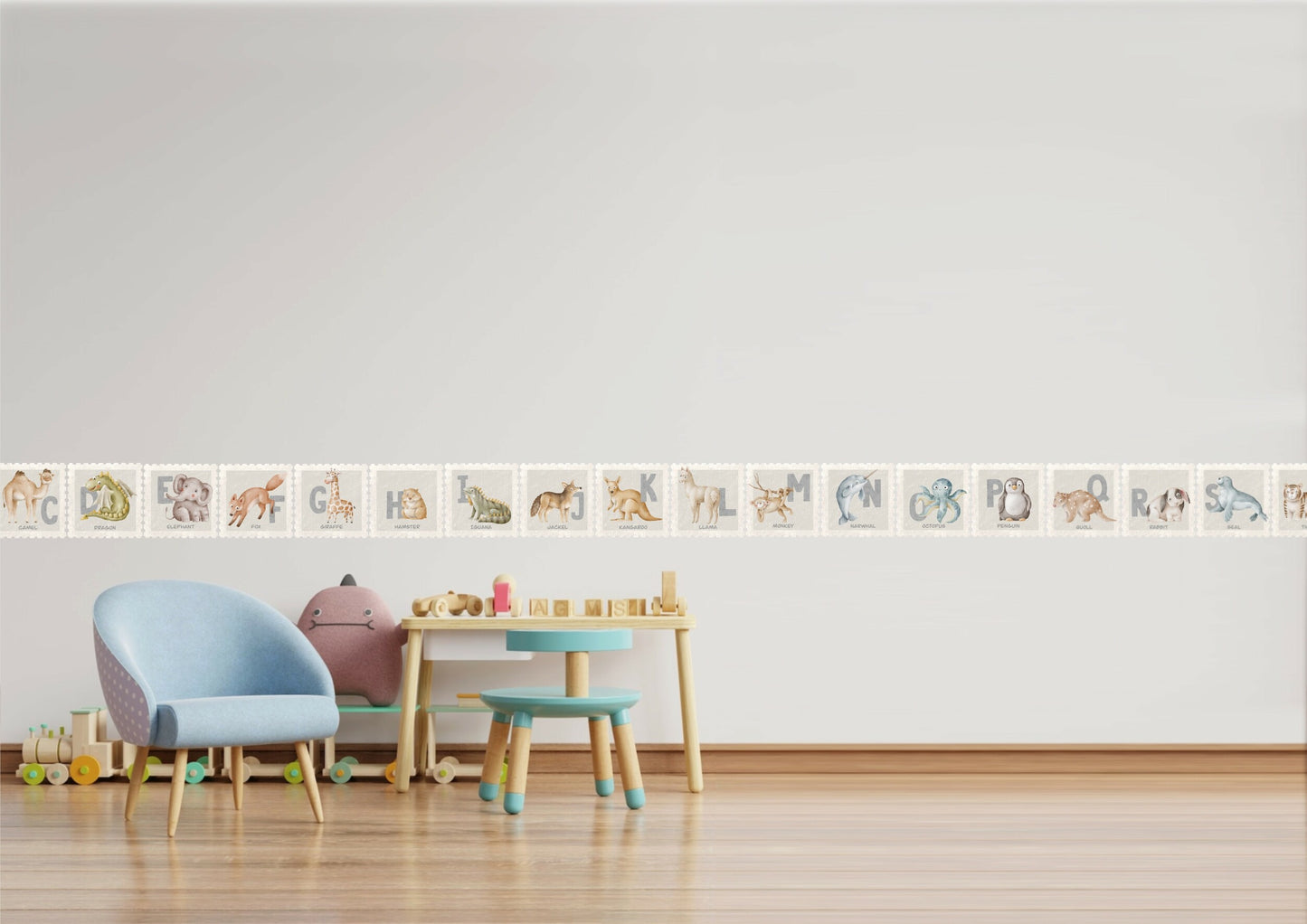 The English Alphabet Wall Art For Children's Room